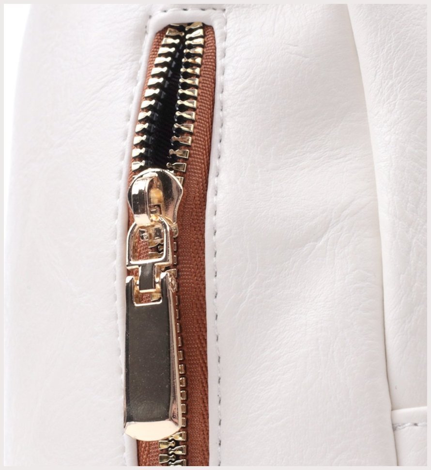 Біла жіноча сумка з гладкої екошкіри з однією лямкою через плече Vintage 2422768 modnotak фото №5