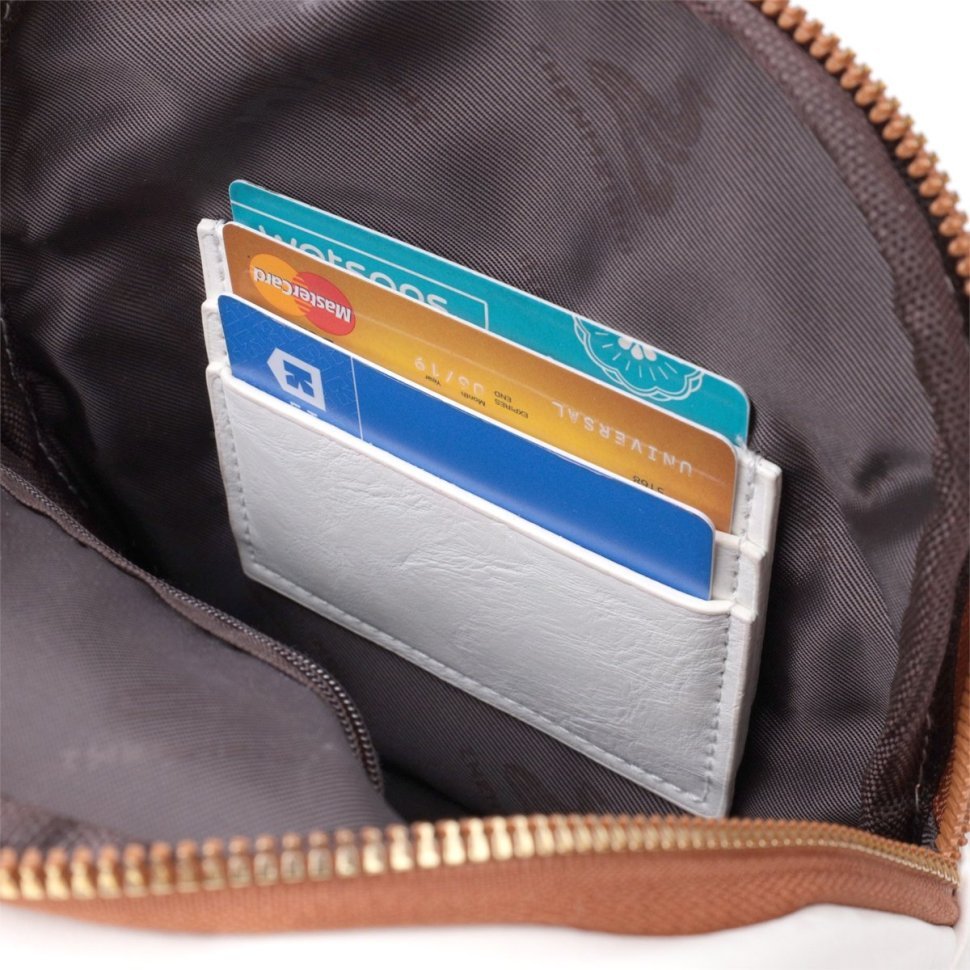 Біла жіноча сумка з гладкої екошкіри з однією лямкою через плече Vintage 2422768 modnotak фото №7