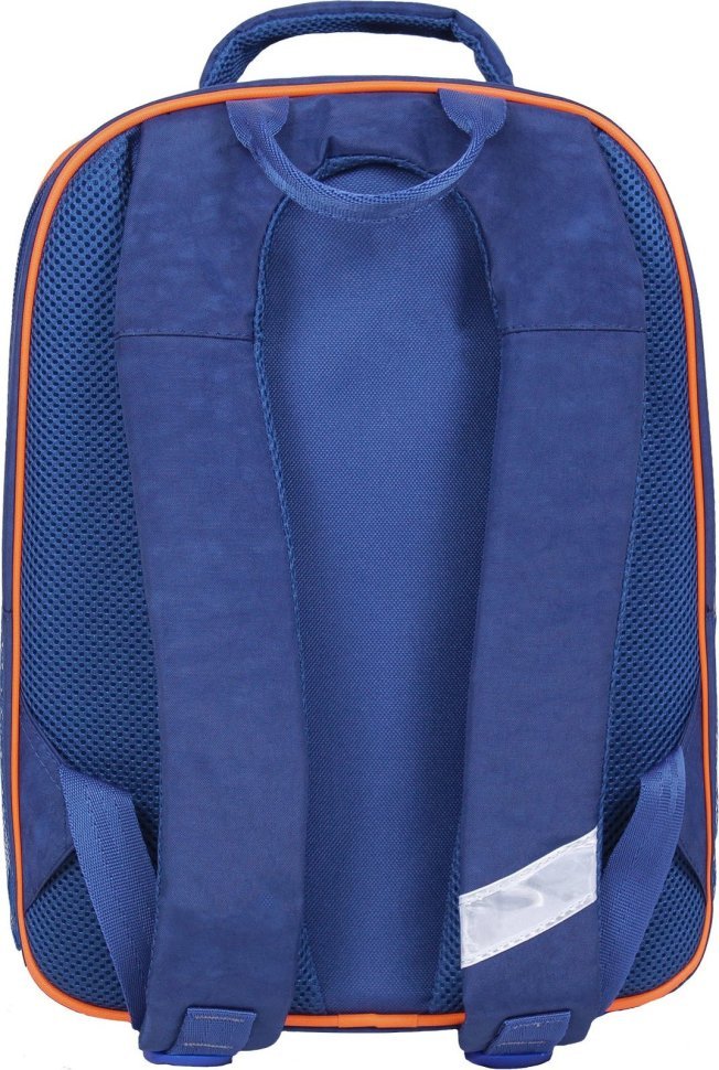 Шкільний рюкзак із синього текстилю з принтом на два відділення Bagland (53168)