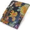 Різнобарвний жіночий гаманець середнього розміру з натуральної шкіри на кнопці CANPELLINI (2421804) - 2