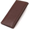 Мужской вертикальный бумажник из натуральной кожи коричневого цвета без застежки CANPELLINI (2421904) - 2