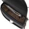 Стильная женская сумка из натуральной кожи черного цвета на цепочке Vintage (2422118) - 4