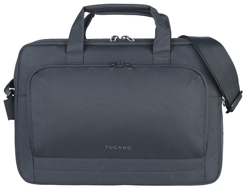 Деловая текстильная сумка для командировок с отделением для ноутбука до 14" Tucano Star синего цвета 103568 modnotak фото №1