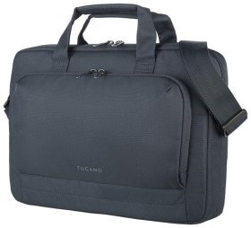 Деловая текстильная сумка для командировок с отделением для ноутбука до 14" Tucano Star синего цвета 103568