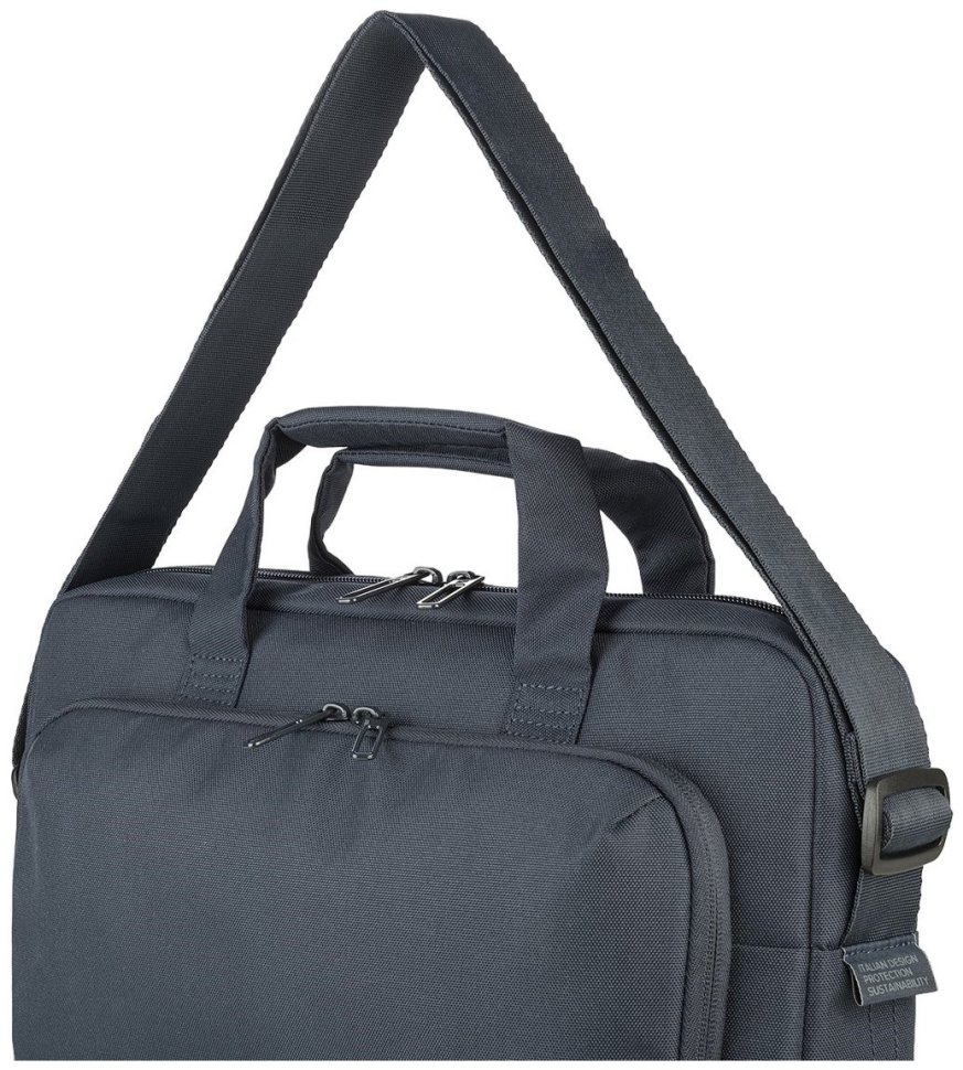 Деловая текстильная сумка для командировок с отделением для ноутбука до 14" Tucano Star синего цвета 103568 modnotak фото №4