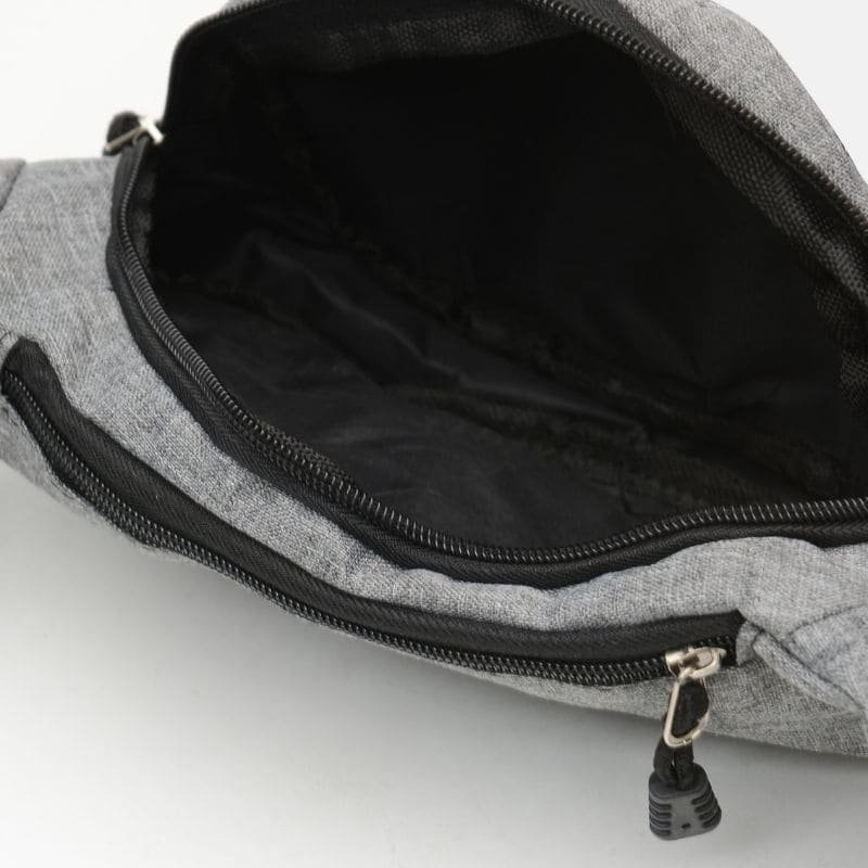 Поясная мужская сумка-бананка серого цвета из текстиля Monsen (22119)