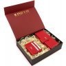 Подарочный набор из кожаных аксессуаров красного цвета для девушки (кошелек и визитница) KARYA (19850) - 1