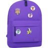 Фіолетовий рюкзак для підлітків із текстилю з липучками Bagland (53868) - 1