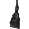 Практичная мужская черная сумка-слинг крупного размера из натуральной кожи Borsa Leather (22093) - 4