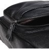 Практичная мужская черная сумка-слинг крупного размера из натуральной кожи Borsa Leather (22093) - 6
