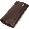 Кожаный мужской клатч коричневого цвета на молнии BOND 2422051 - 2