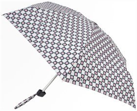 Женский складной зонт Fulton L501-041611 Tiny-2 Flower Check (Компактный, разноцветный в цветочную клетку, механика) 94368
