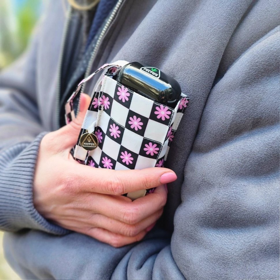 Женский складной зонт Fulton L501-041611 Tiny-2 Flower Check (Компактный, разноцветный в цветочную клетку, механика) 94368 modnotak фото №4