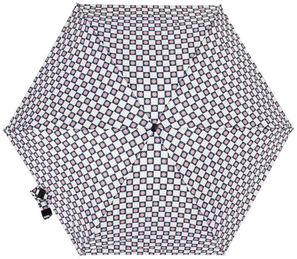 Женский складной зонт Fulton L501-041611 Tiny-2 Flower Check (Компактный, разноцветный в цветочную клетку, механика) 94368 modnotak фото №8