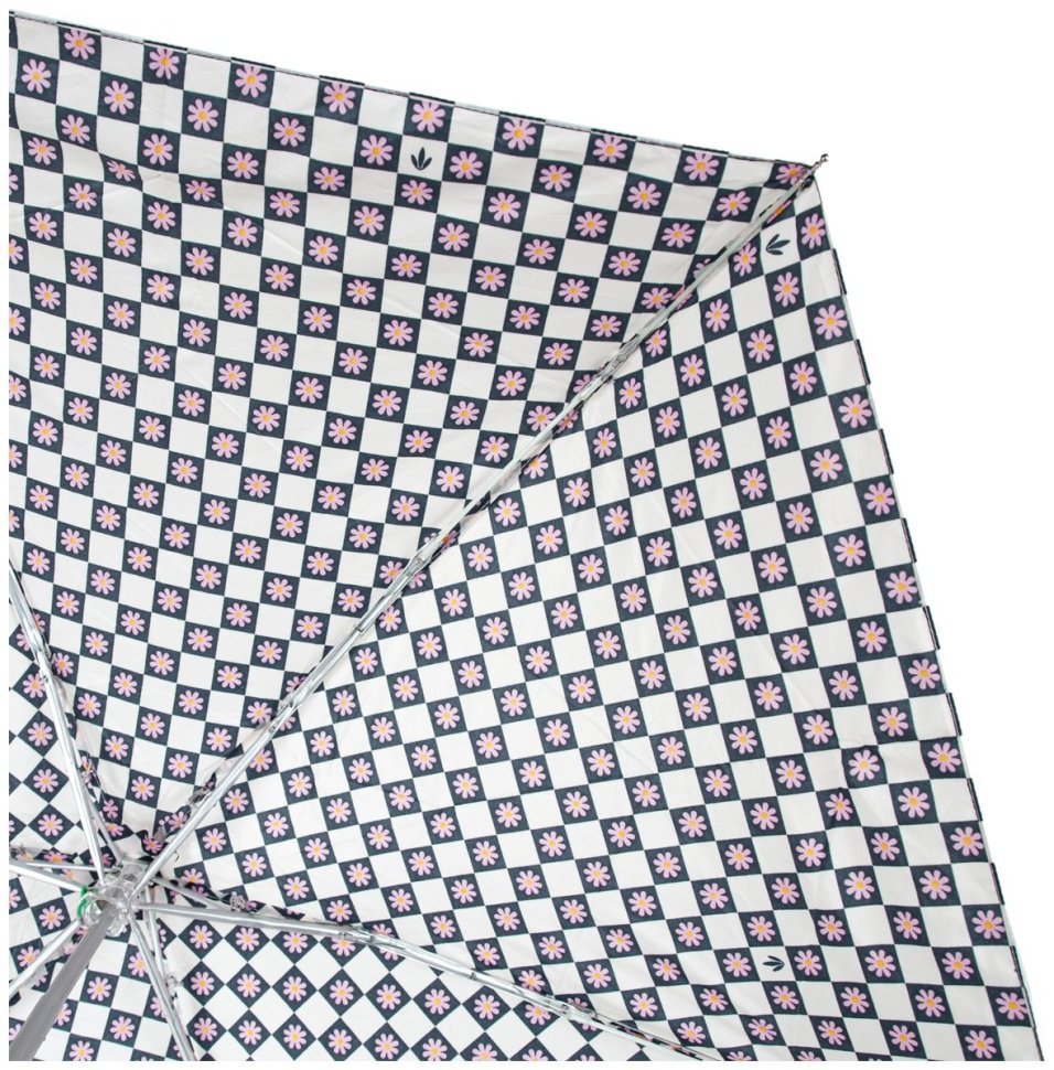 Женский складной зонт Fulton L501-041611 Tiny-2 Flower Check (Компактный, разноцветный в цветочную клетку, механика) 94368 modnotak фото №12