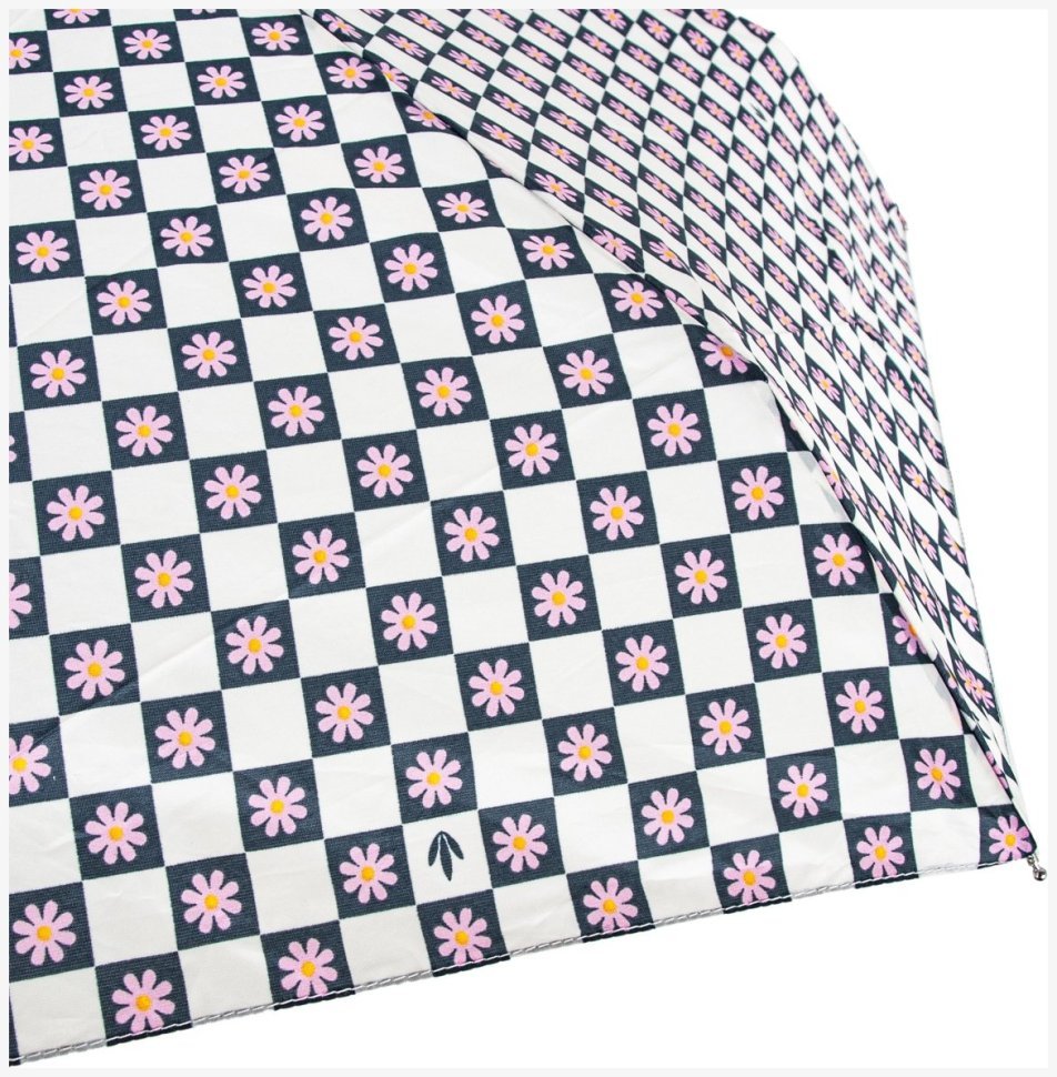 Женский складной зонт Fulton L501-041611 Tiny-2 Flower Check (Компактный, разноцветный в цветочную клетку, механика) 94368 modnotak фото №13