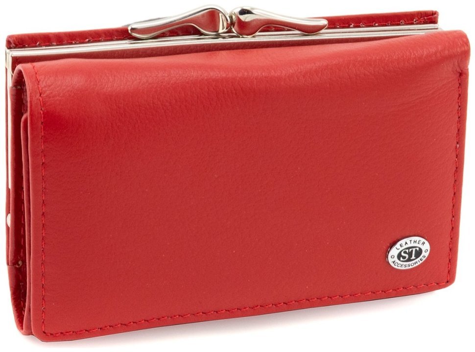 Красный небольшой кошелек кожаный женский ST Leather 94568 modnotak фото №1