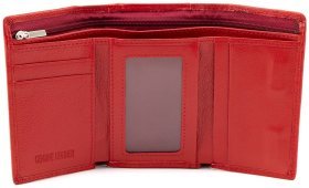 Червоний невеликий гаманець шкіряний жіночий ST Leather 94568