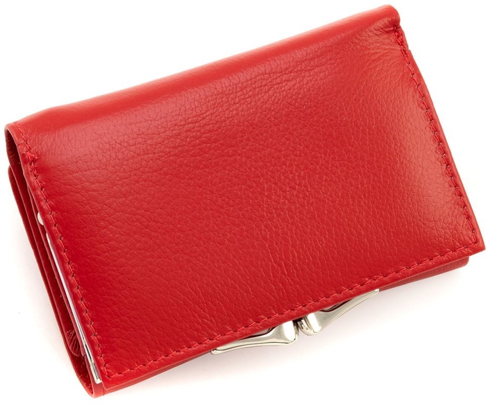 Красный небольшой кошелек кожаный женский ST Leather 94568 modnotak фото №4