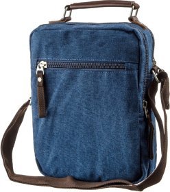 Синяя текстильная сумка вертикального типа Vintage (20156)