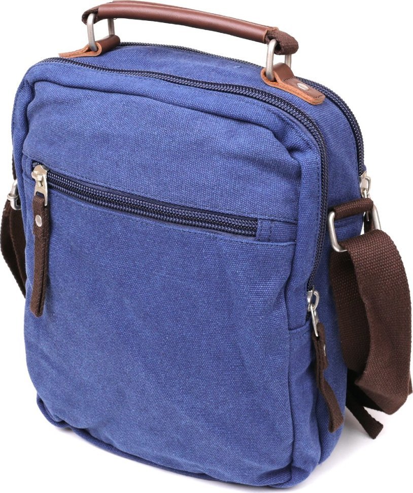 Синяя текстильная сумка вертикального типа Vintage (20156) modnotak фото №6