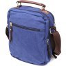 Синя текстильна сумка вертикального типу Vintage (20156) - 6