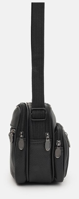 Компактная мужская барсетка из натуральной фактурной кожи Borsa Leather 94668 чёрного цвета фото №4 Компактная мужская барсетка из натуральной фактурной кожи Borsa Leather 94668 чёрного цвета modnotak фото №4