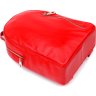 Небольшой женский кожаный рюкзак насыщенного красного цвета Shvigel (16316) - 3