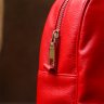 Небольшой женский кожаный рюкзак насыщенного красного цвета Shvigel (16316) - 8
