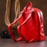 Небольшой женский кожаный рюкзак насыщенного красного цвета Shvigel (16316) - 9