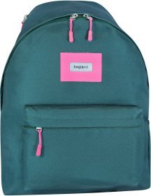 Большой текстильный рюкзак зеленого цвета с отсеком для ноутбука Bagland Stylish 55768