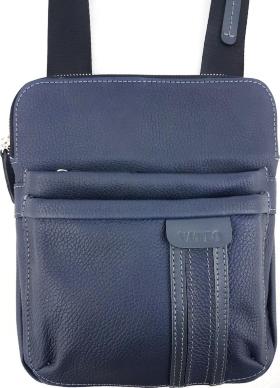 Вертикальна сумка планшет синього кольору зі шкіри Флотар VATTO (11710)