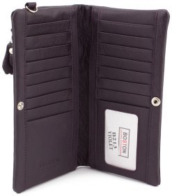 Жіночий шкіряний гаманець фіолетового кольору BOSTON (16061)