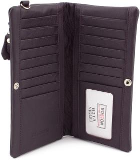 Женский кожаный кошелек фиолетового цвета BOSTON (16061) - 2