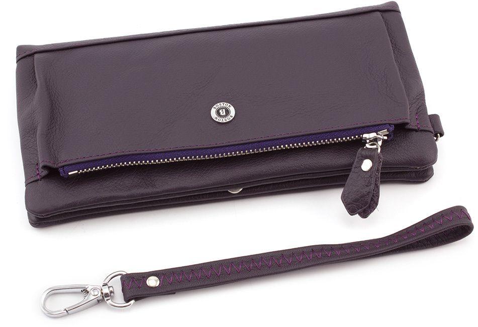 Женский кожаный кошелек фиолетового цвета BOSTON (16061)