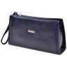 Повседневная кожаная женская косметичка синего цвета Desisan 106968 modnotak фото - 3