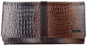 Лакований жіночий гаманець з фактурою під кроко Desisan 107068 різнокольоровий
