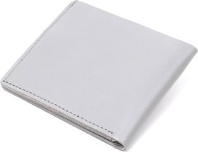 Сірий шкіряний портмоне з гладкої шкіри без монетниці Shvigel (2416472)