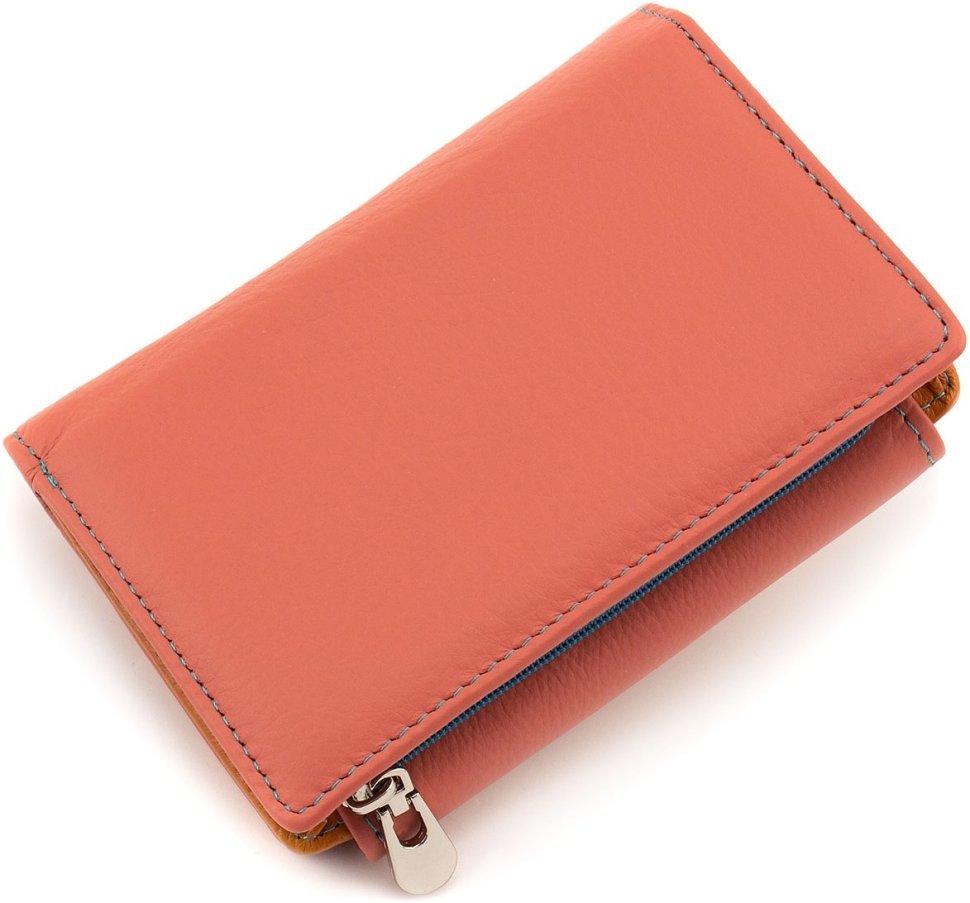 Розовый женский кошелек среднего размера из натуральной кожи ST Leather 1767268