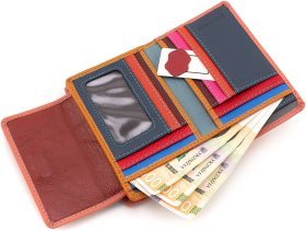 Розовый женский кошелек среднего размера из натуральной кожи ST Leather 1767268