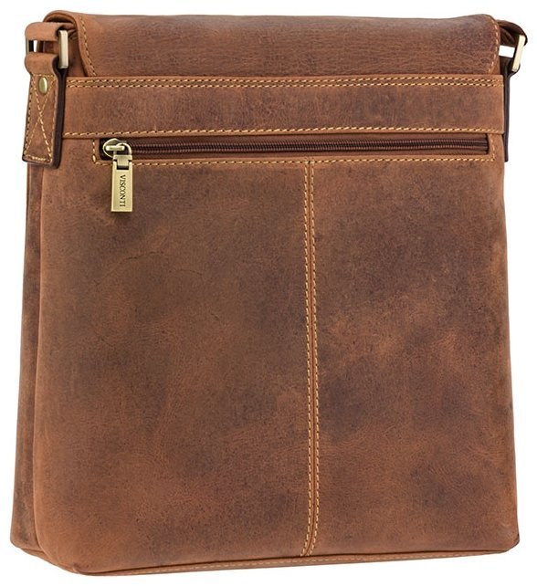 Мужская плечевая сумка из винтажной кожи светло-коричневого цвета Visconti Aspin 77368