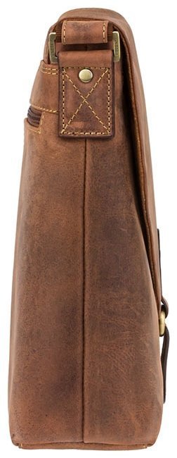 Чоловіча плечова сумка із вінтажної шкіри світло-коричневого кольору Visconti Aspin 77368