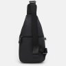 Чоловічий шкіряний рюкзак-слінг через плече чорного кольору Keizer (22103) - 3