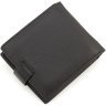 Среднее мужское портмоне из натуральной кожи черного цвета с блоком под карты ST Leather 1767468 - 3