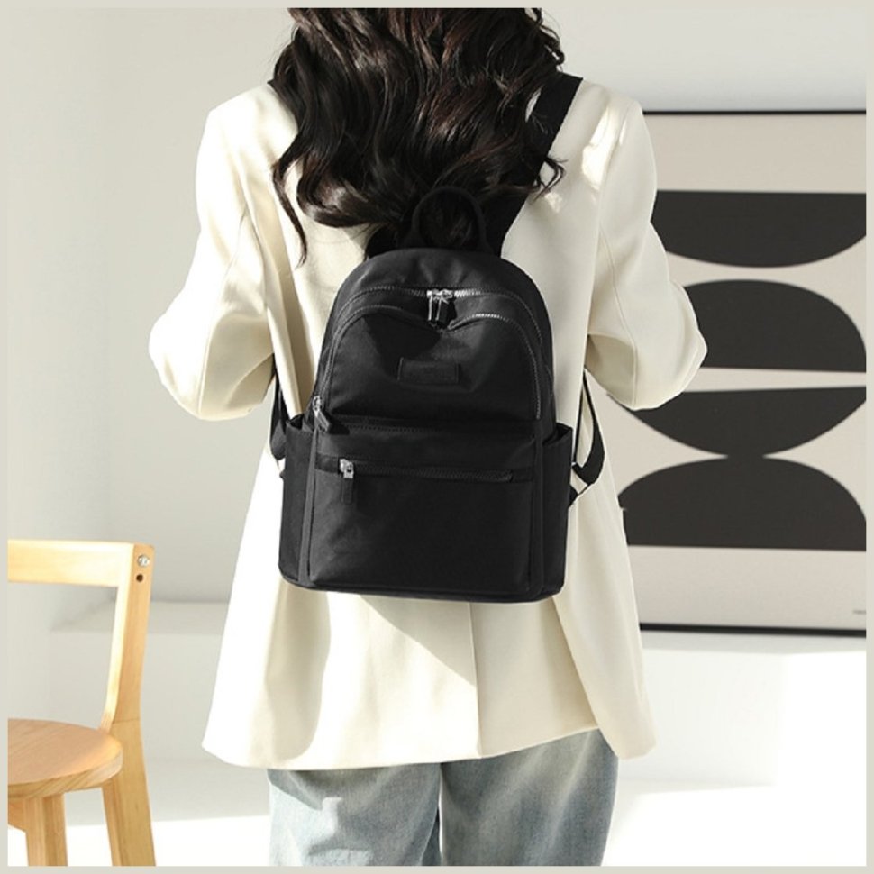 Жіночий текстильний міський рюкзак на дві блискавки Confident 77568