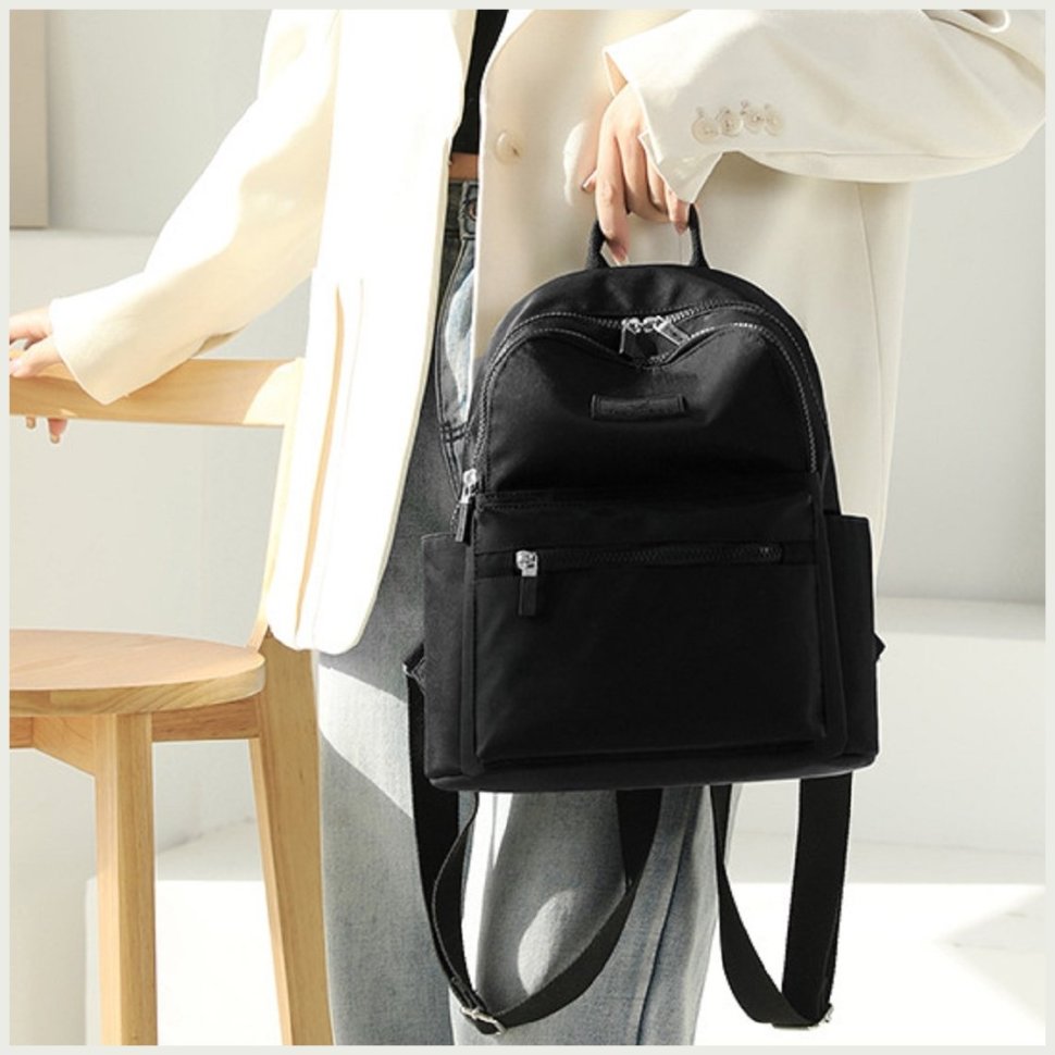 Жіночий текстильний міський рюкзак на дві блискавки Confident 77568