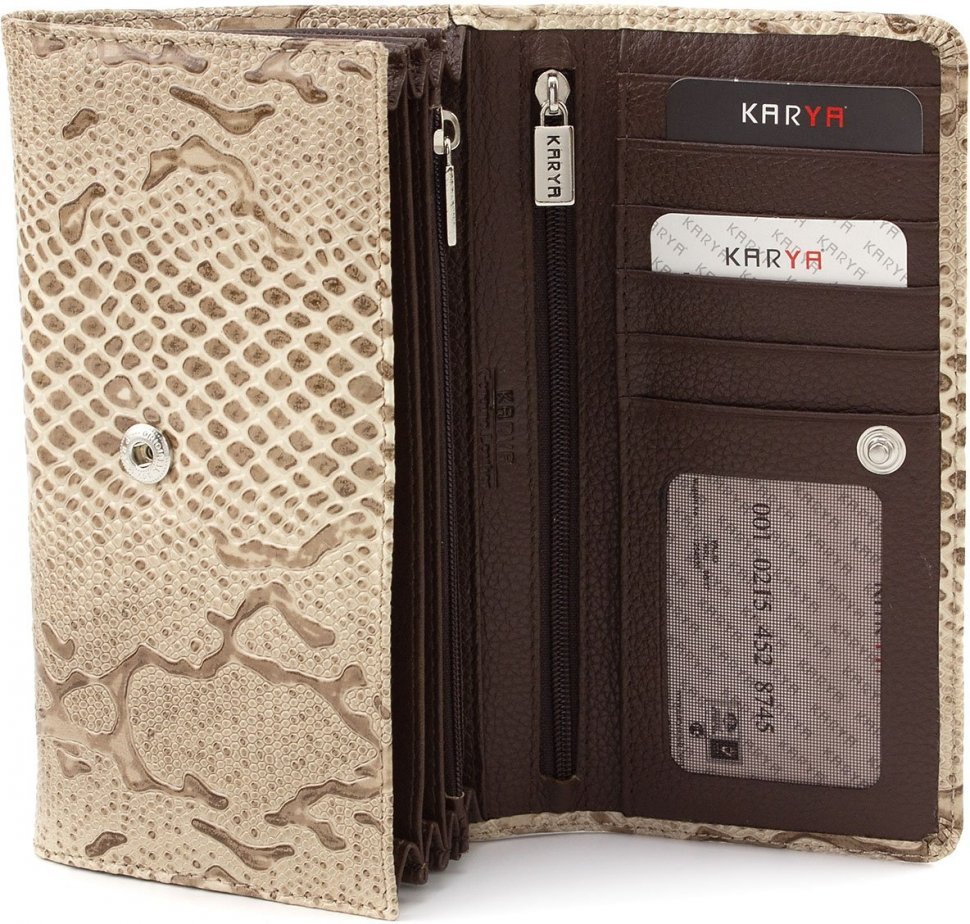 Кожний довгий гаманець з тисненням KARYA (1088-011)
