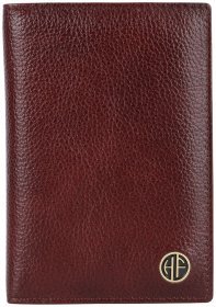 Обложка для паспорта из фактурной кожи без застежки Hammonds Flycatcher PH602 коричневого цвета 107968