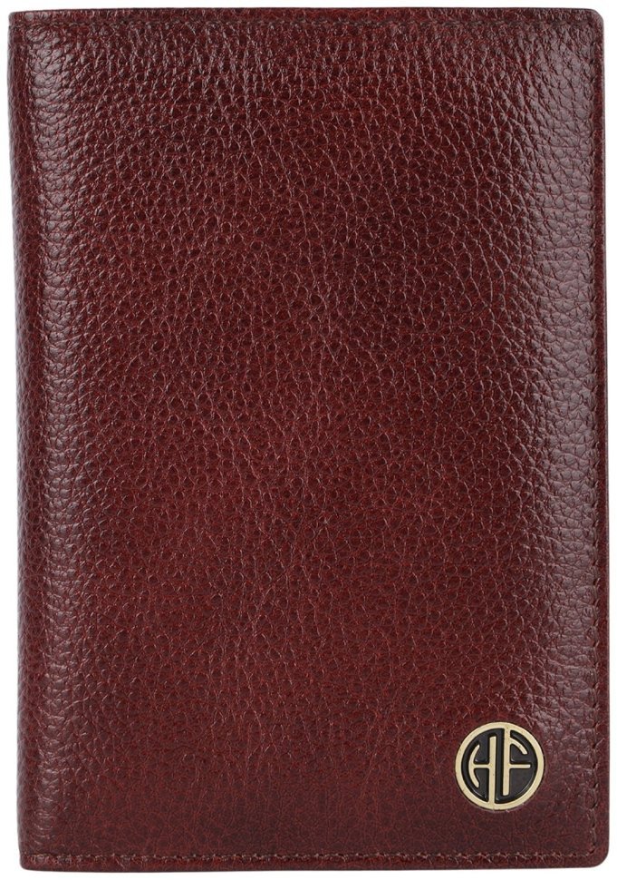 Обложка для паспорта из фактурной кожи без застежки Hammonds Flycatcher PH602 коричневого цвета 107968 modnotak фото №1