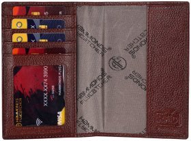 Обложка для паспорта из фактурной кожи без застежки Hammonds Flycatcher PH602 коричневого цвета 107968